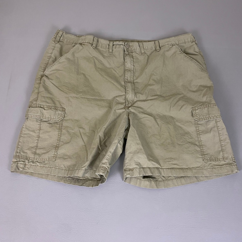 Wrangler Cargo Shorts Men's Size 48 Khaki Beige Tan Cotton Authentic Issue